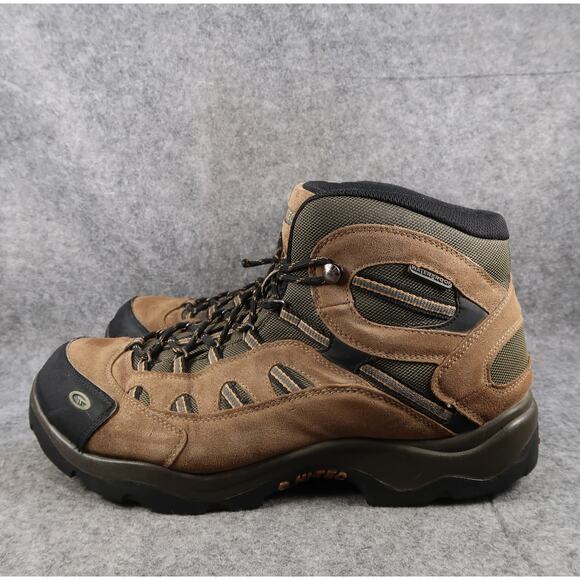 Hi Tec Shoes Mens 12 Hiking Boot Leather Waterproof Lace Up Combat Utility Brown main image 8